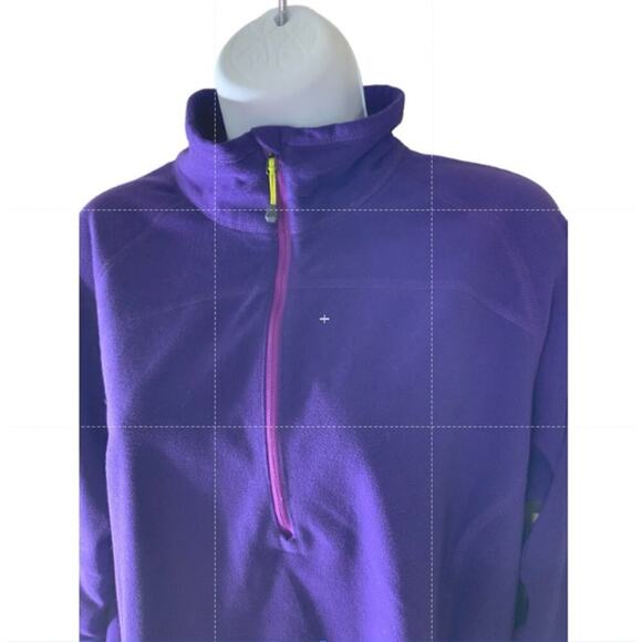 Eddie Bauer First Ascent Pullover Jacket Womens Sz XL Fleece Quarter Zip Purple - Picture 5 of 9